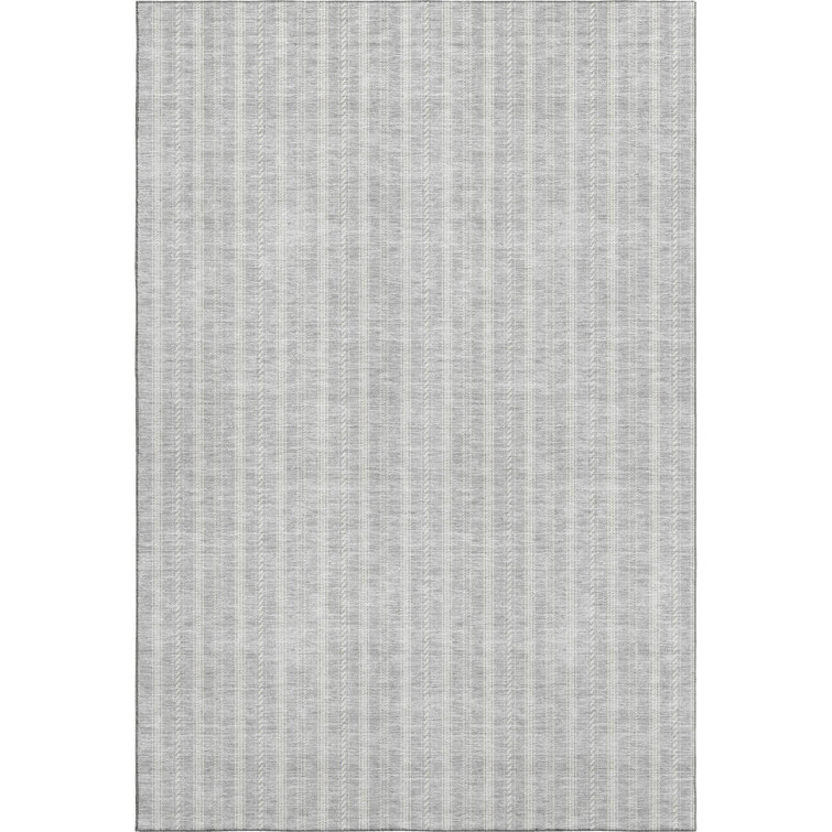 Premium Machine Washable Prisco Silver Rug