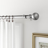 Orpha Steel Adjustable Single Curtain Rod
