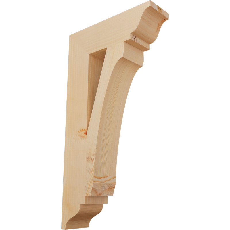 Support en bois rustique traditionnel BKTLEC01, Douglas (lisse), H 26 po x l 3,5 po x P 14 po
