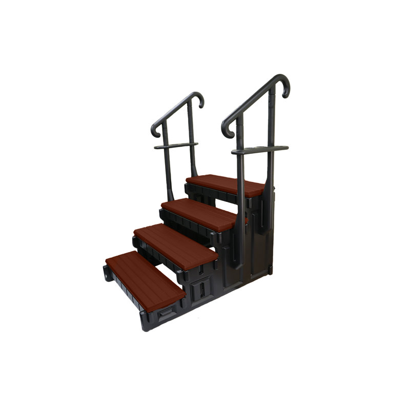 Escalier 4 marches pour jacuzzi Signature, Espresso