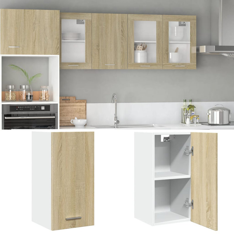 Whitcomb Hanging Cabinet Lyon 29.5x31x60 cm Engineered Wood, Sonoma Oak