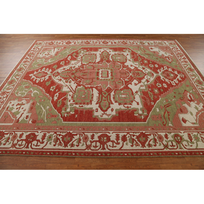 Tapis turc en laine Heriz Serapi noué à la main 8 x 10