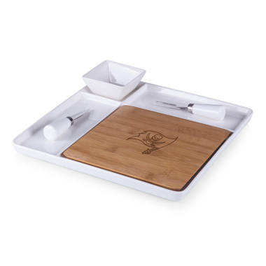 Miami Dolphins - Delio Acacia Cheese Cutting Board & Tools Set