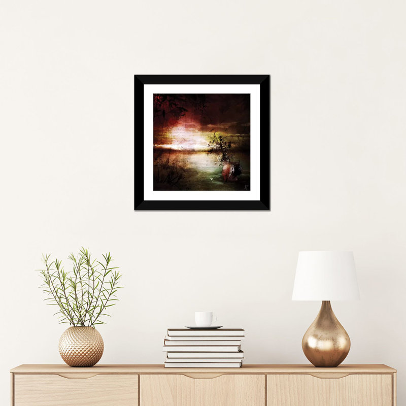 « seul », reproduction d’impression sur toile, H 16 po x l 16 po x P 1 po, Papier d'art encadré noir, Blanc