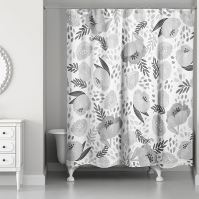 Rideau de douche simple floral Desdemona