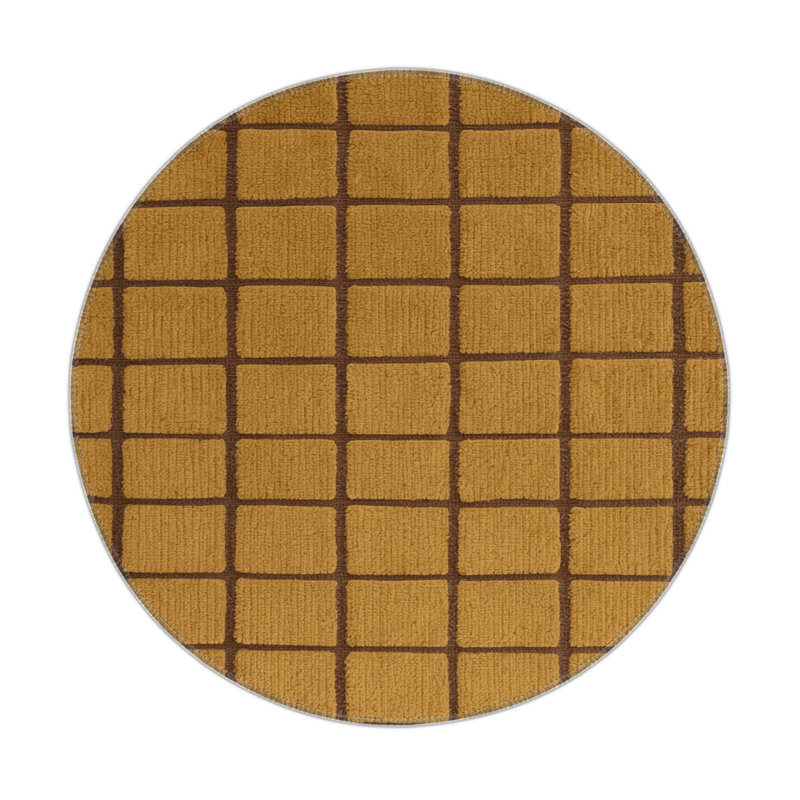Tapis brun intérieur et extérieur Trellis, Rond 5 pi