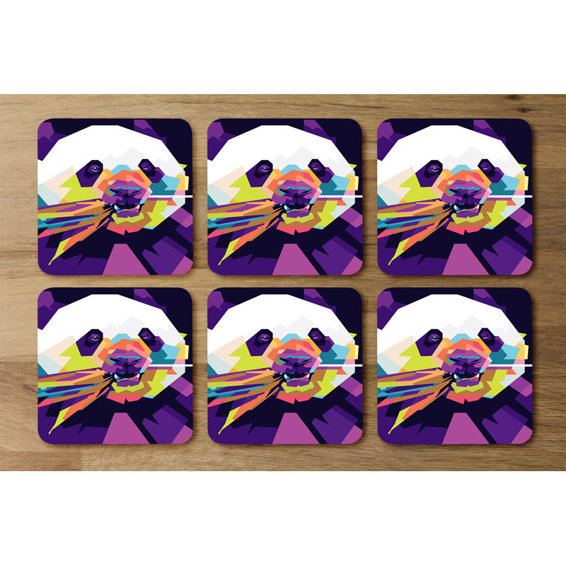 Dra Square 6 Piece Coaster Set
