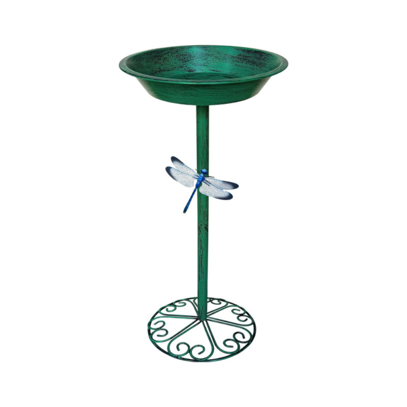 Sybile Metal Stake Birdbath