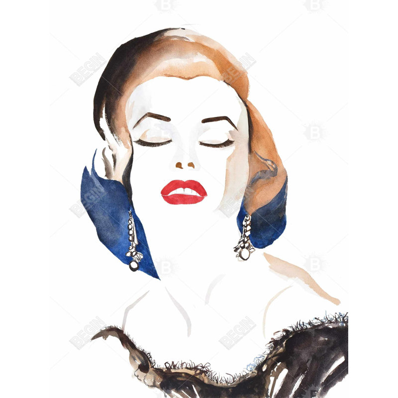 Housse de couette rétro bleu chic Marilyn Monroe | Décoration intérieure