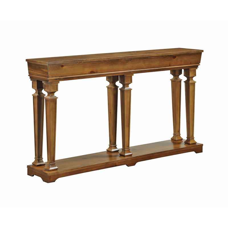 Console Table, Oak, 35.5" H x 59.6" W x 12.4" D