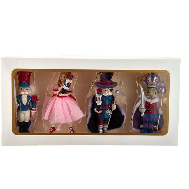 Ensemble de 4 figurines suspendues casse-noisette Suite