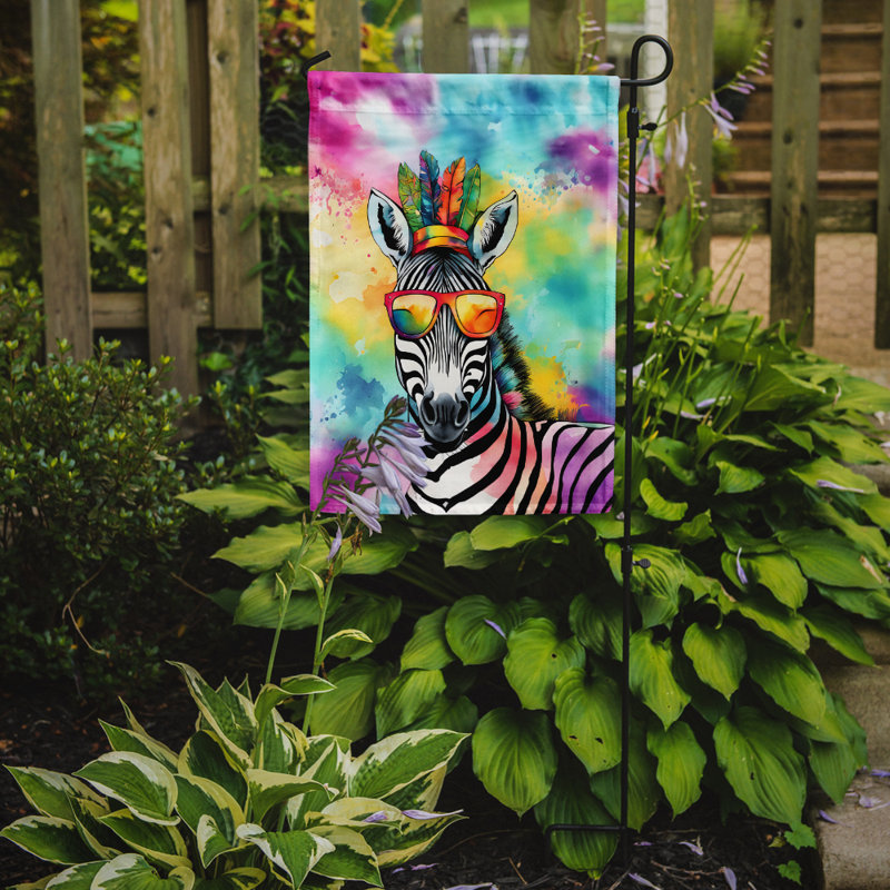Drapeau de jardin zippé hippie