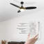 Ventilateur de plafond intelligent 52 pouces noir avec lumière