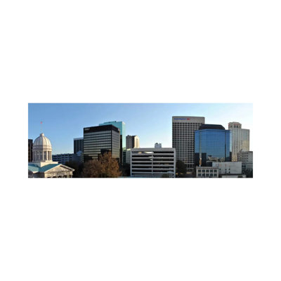 Norfolk Panoramic Skyline Cityscape 1 Piece Wrapped Canvas Panoramic Wall Art