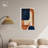 Blue With Cream Canvas Midcentury Abstract Wall Art by Art Remedy-104321229-104321244