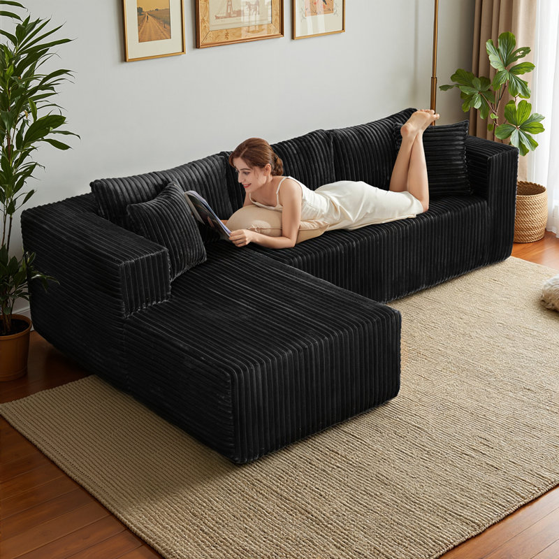Canapé modulaire Boneless, Noir