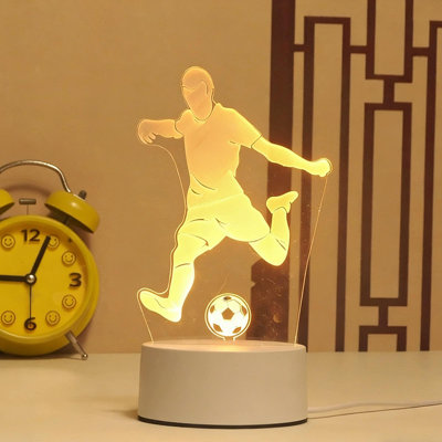USB Touch Three-Color Night Light LED Desk Lamp Soccer-Themed Ambient Light