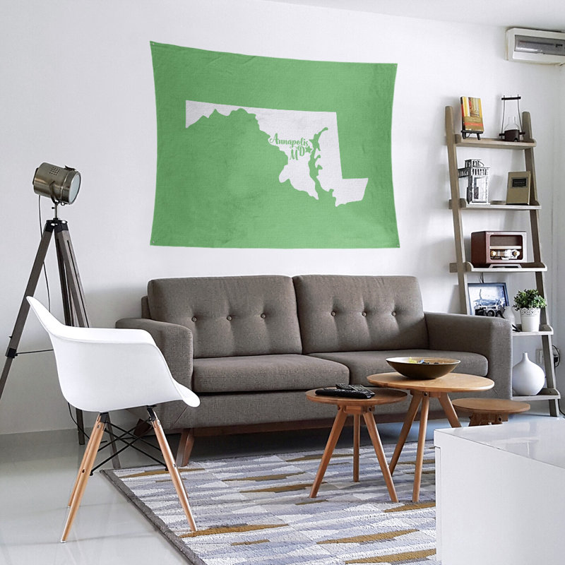 Polyester Tapestry, 68" H x 80" W, Green