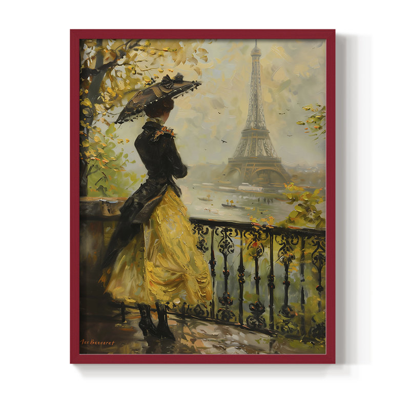 Reproduction encadrée WOMEN Series DCX - bois massif, H 15 po x l 12 po, Rouge
