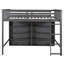 Lit mezzanine avec 8 tablettes de rangement ouvertes et échelle intégrée-1407522211-1407522214