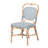 Mariyam Massapequa King Louis Back Rattan Side Chair Dining Chair