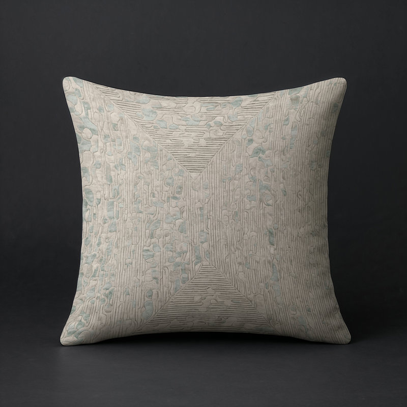 Coussin décoratif intérieur et extérieur Modern, Carré 16 po, Gris abstrait 243