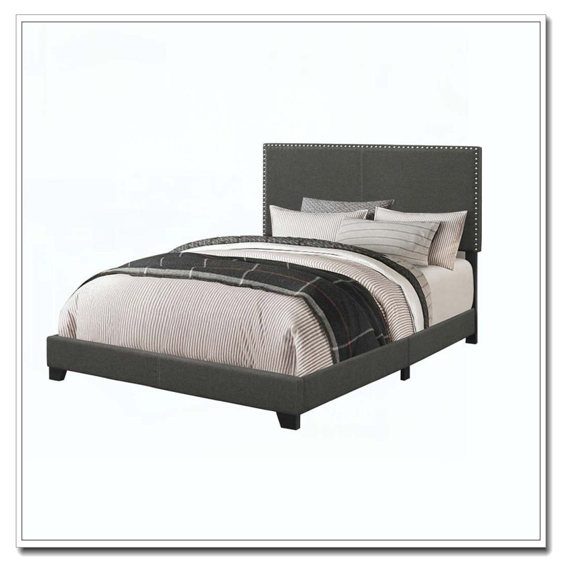 Charcoal Upholstered  Bed