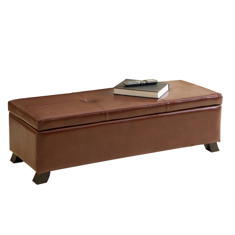 Banc de rangement à plateau rabattable rembourré Lemus