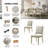 Dakarri 6-Piece Solid Back Parsons Chair