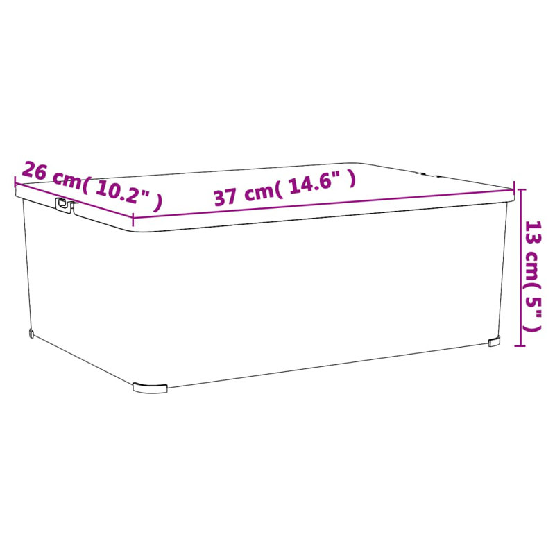 vidaXL Plastic Storage Box Transparent Polypropylene Small