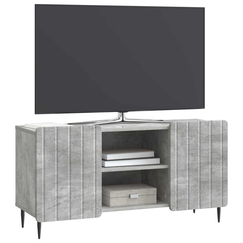 TV Stand, 52cm H x 102cm L x 34.5cm W, Concrete Grey