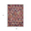 Tapis intérieur lavable 9 pi x 12 pi aztèque rouille et rosé