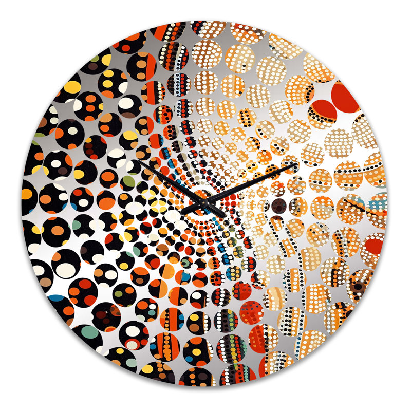 Dejon - Horloge murale abstraite transitionnelle, Très grand