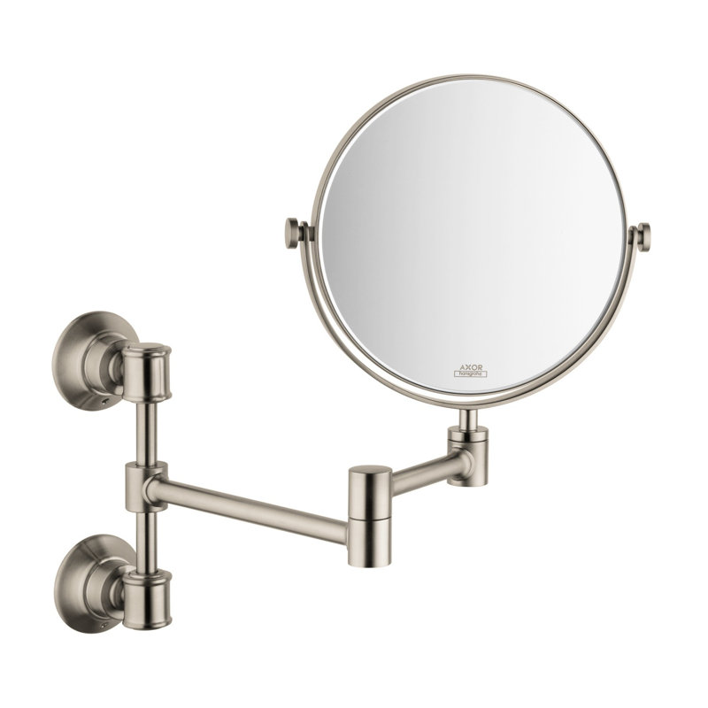 Montreux Flat Metal Wall Mirror, Brushed Nickel