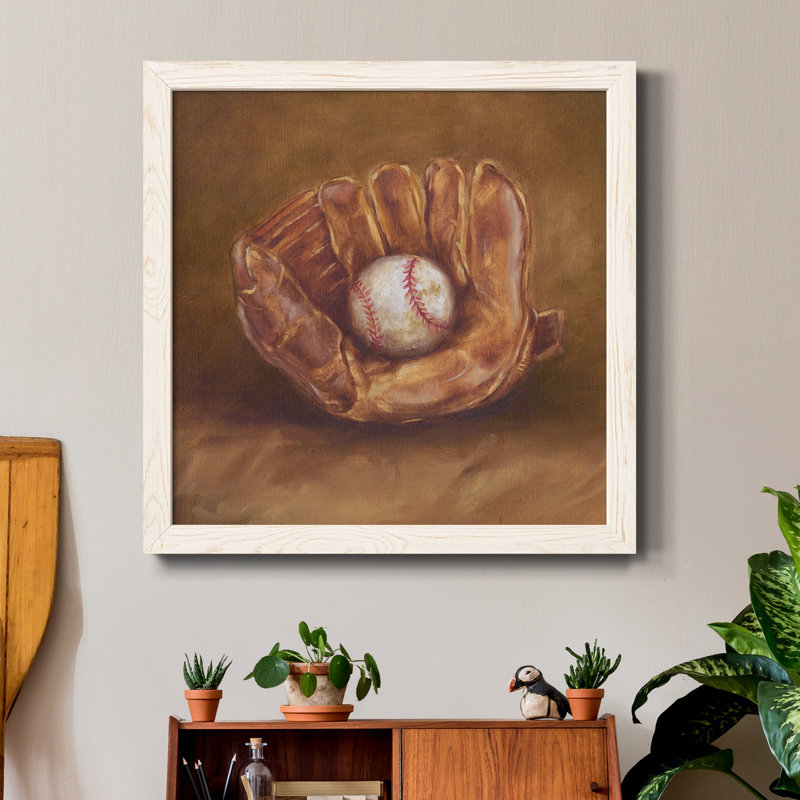 Rustic Sports III - Toile encadrée de qualité supérieure - prête à être accrochée, Cadre blanc, H 24 po x l 24 po x P 1 po