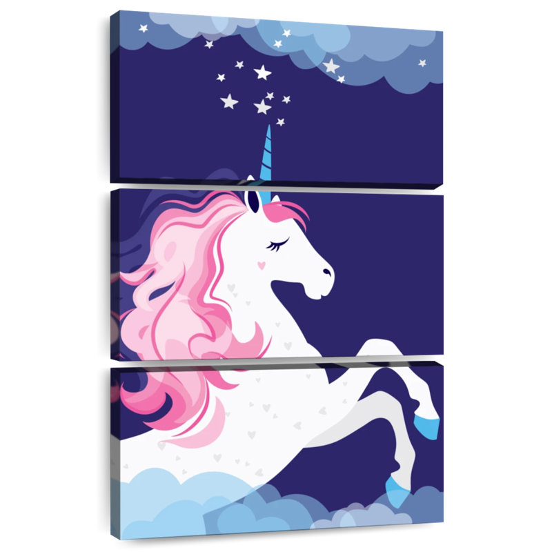 Ashelle Unicorn In Space, 50" H x 32" W
