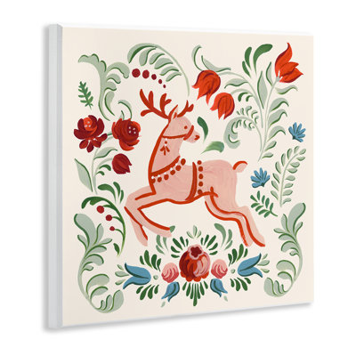 «Festive Floral Reindeer», art mural par Victoria Barnes