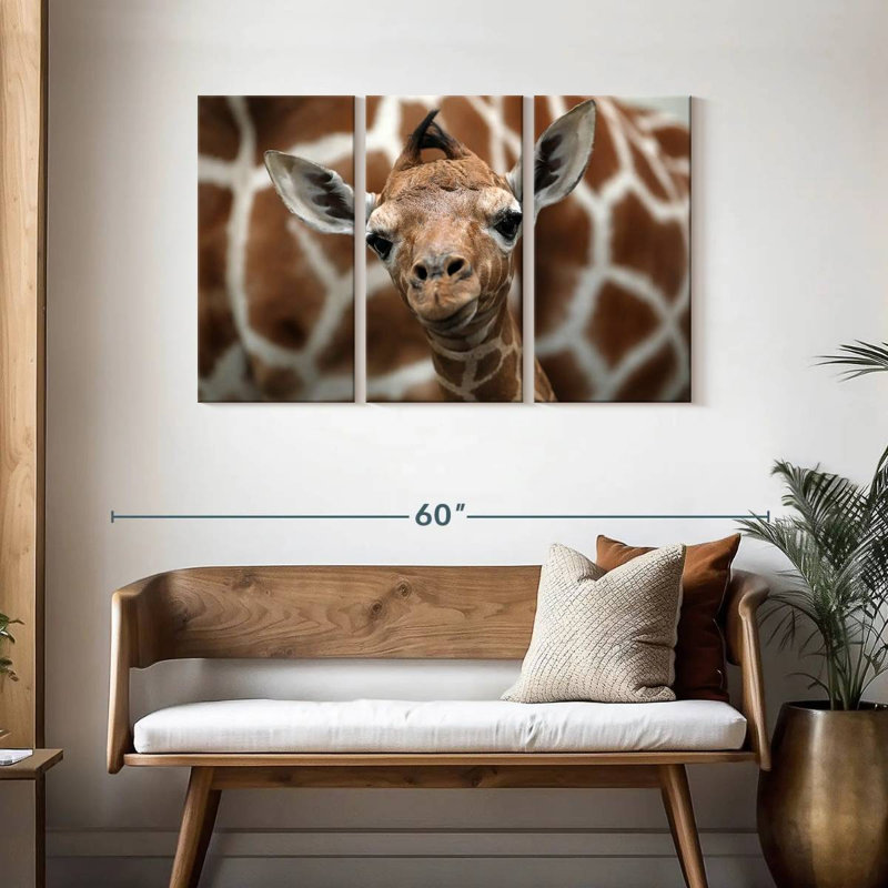 Brampt Giraffe And Baby, 28" H x 45" W