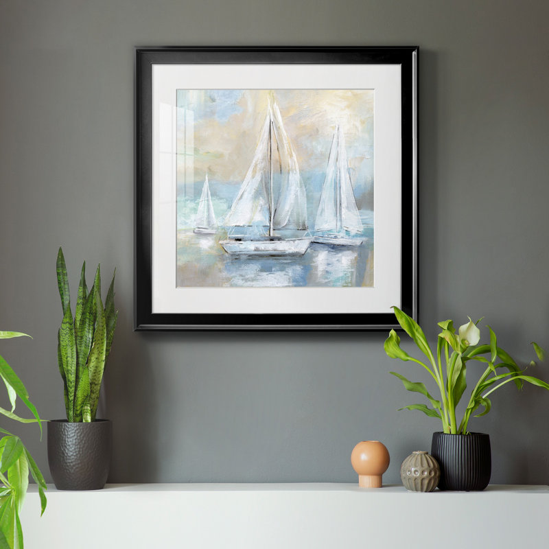 «Sail Away» - Cadre photo, reproduction d'art sur toile, Cadre noir, H 26,5 po x l 26,5 po x P 1,5 po
