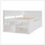 Lit de jour simple avec tiroirs et tablettes, blanc-129746870-129746869