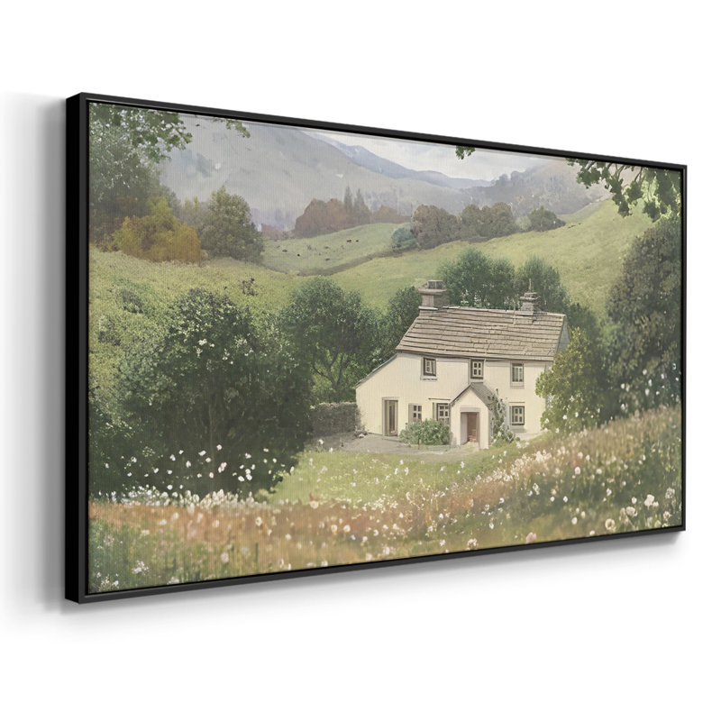 «Landscape Series» -CCCCLIXIX- Toile tendue avec châssis tendue, prête à être accrochée, H 21 po x l 41 po, Noir