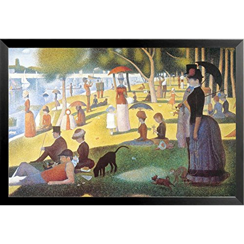 Miko «A dimanche après-midi sur l'île de La Grande Jatte» par Georges Seurat, impression encadrée