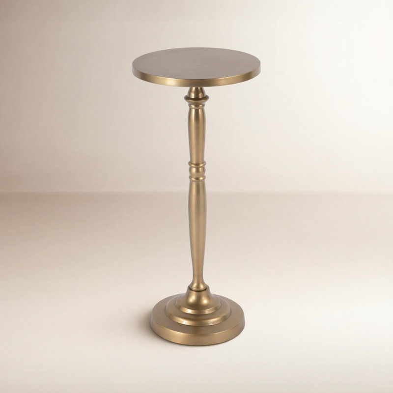 Langford Metal Side Table, Antique Gold