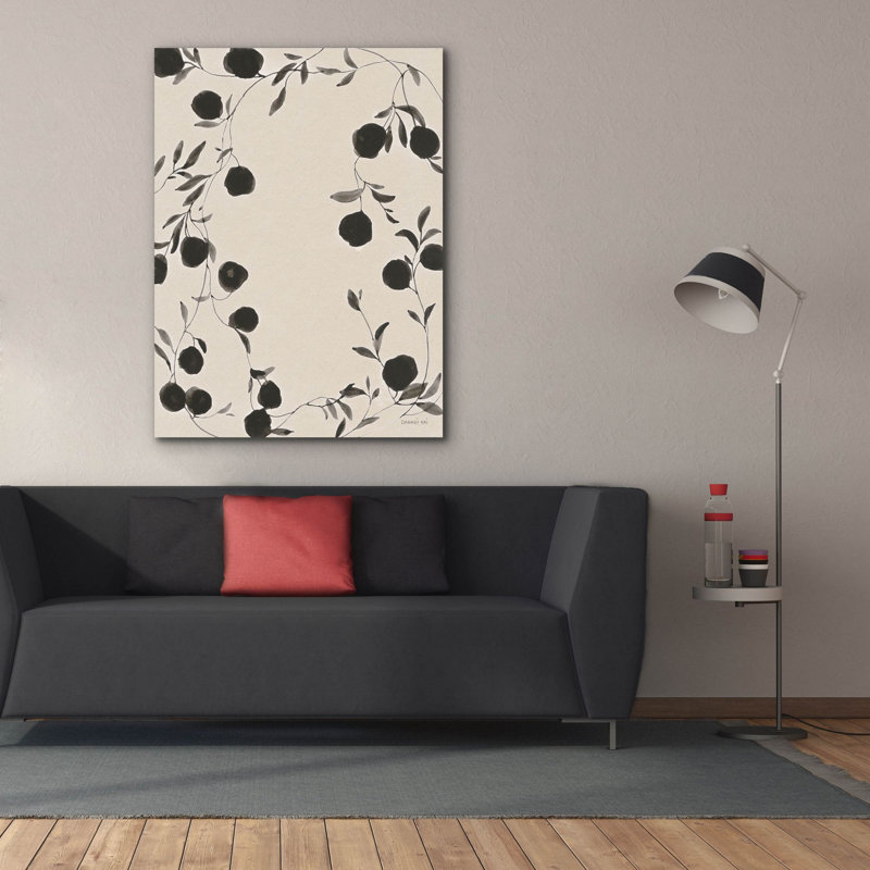 Art mural sur toile Red Barrel Studio® «Botanical Shadows 1 Beige» par Danhui Nai, H 54 po x l 40 po