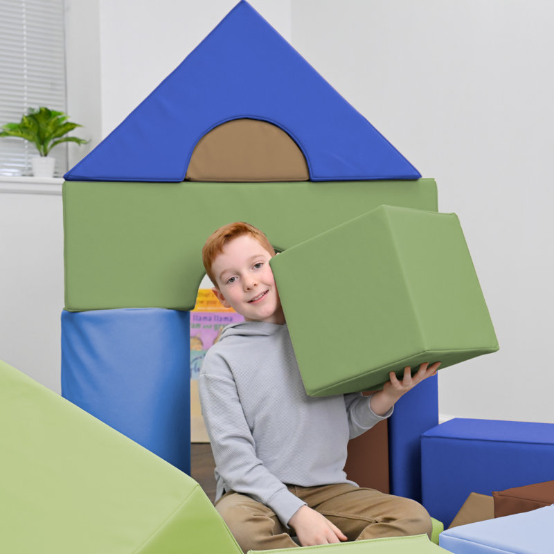 Blocs modulaires 12 po - 35 unités, Blue/Brown/Green