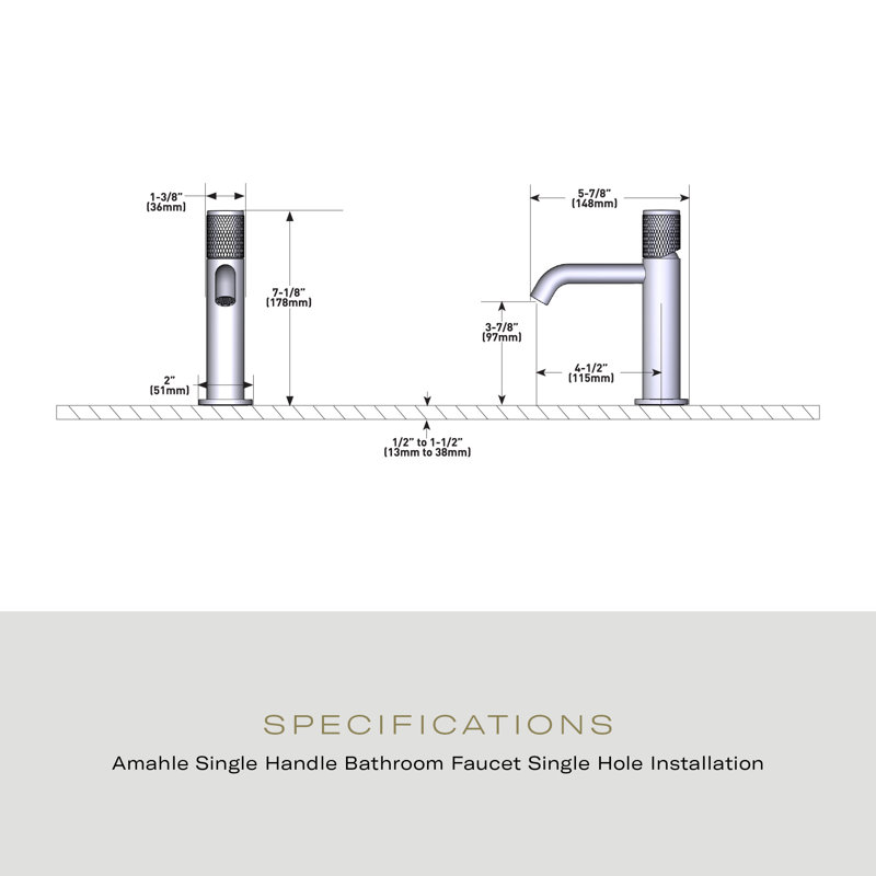 Amahle Single Handle Lavatory Faucet, Polished Chrome