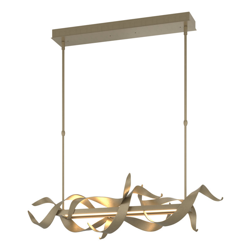 Folio Kitchen Island Linear LED Pendant, Soft Gold