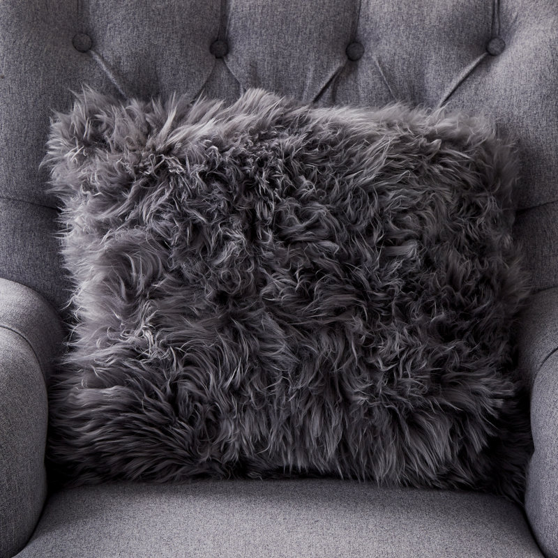 Lara Square Cushion Cover, Grey