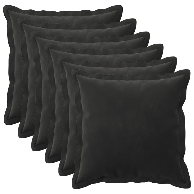Dark Grey Cushion Cover, Black, Square 30cm