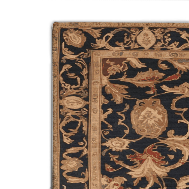 Tapis d'intérieur et d'extérieur brun français, Rectangulaire 8 pi x 10 pi